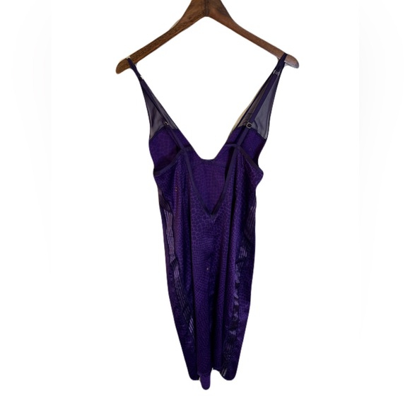 Victoria’s Secret Very Sexy Purple Satin Slip Chemise – Mesh Straps Small - Picture 5 of 5